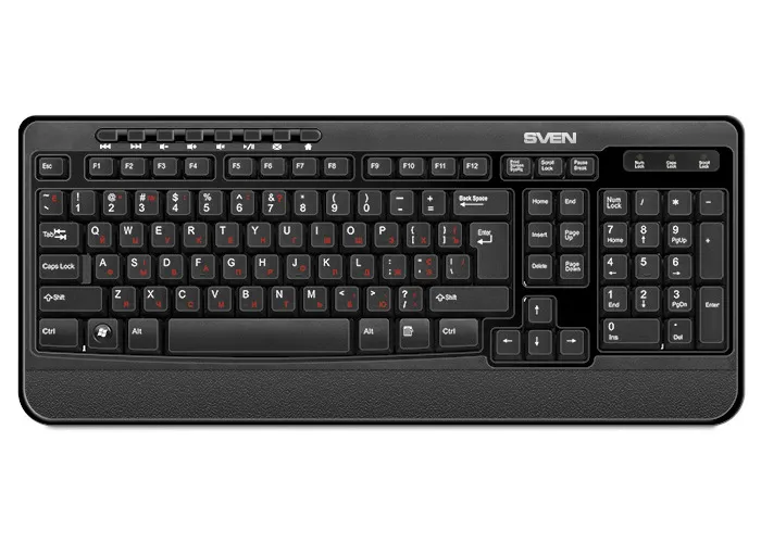 Set Tastatură + Mouse SVEN Comfort 3500, Fără fir, Negru