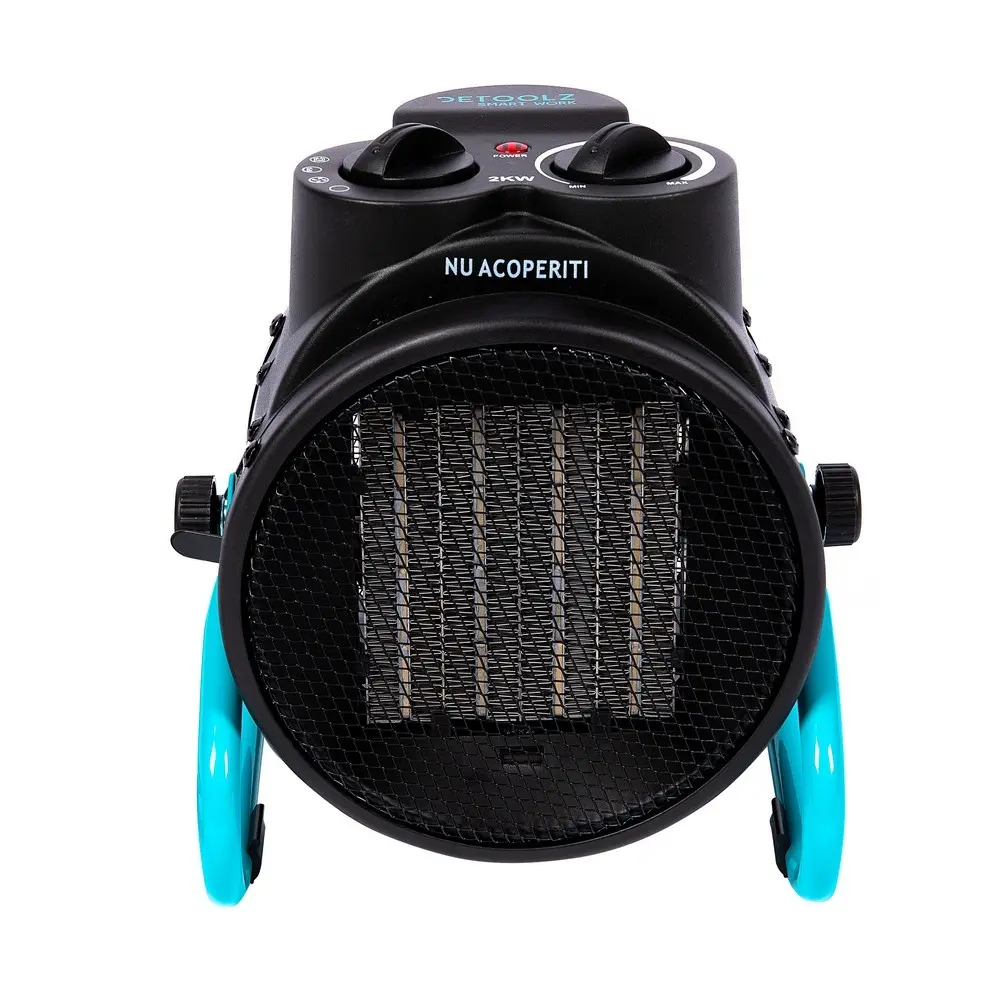 Aeroterma electrica ceramica Detoolz 20/1000/2000 W, PTC 