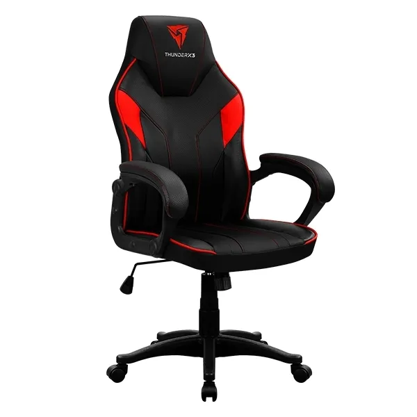 Scaun Gaming ThunderX3 EC1, PU Piele, Negru/Rosu