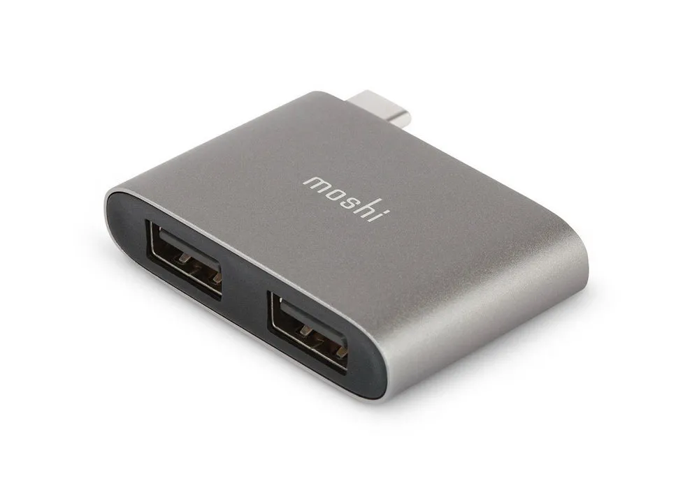 Adapter MOSHI Type-C M / 2 x USB2.0 F, Titanium Gray