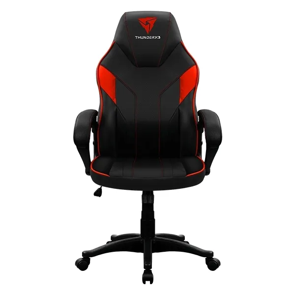 Scaun Gaming ThunderX3 EC1, PU Piele, Negru/Rosu
