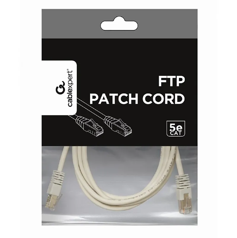 Patch cord Cablexpert PP22-1M, Cat5e FTP, 1m, Gri