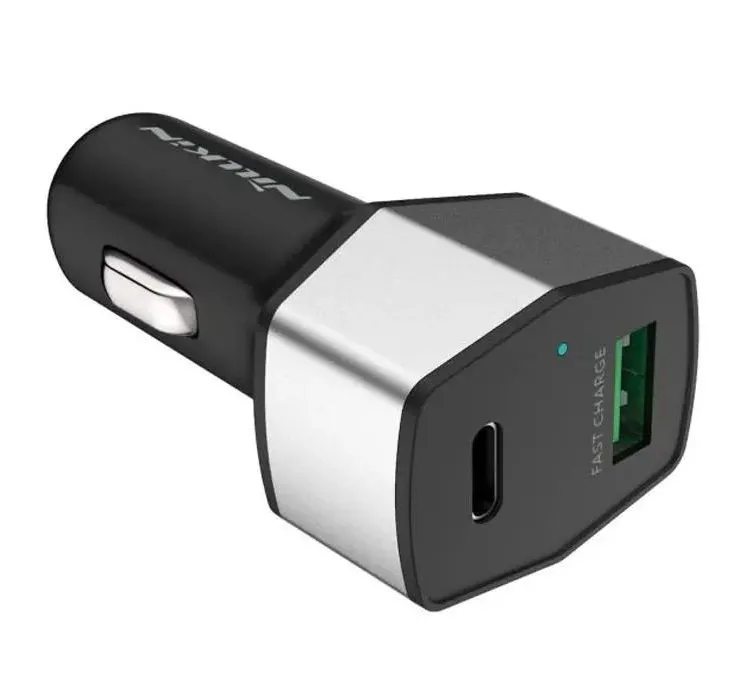 Car Charger Nillkin, Celerity, Quick Charge 3.0, USB+Type C, 33W, Silver