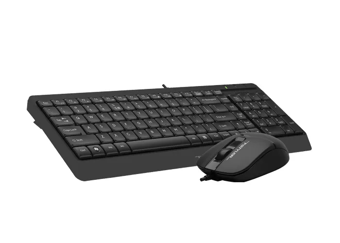 Set Tastatură + Mouse A4Tech F1512, Cu fir, Negru
