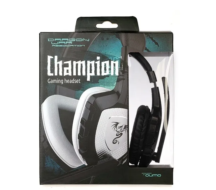 Căști gaming QUMO Сhampion, Cu fir, Negru