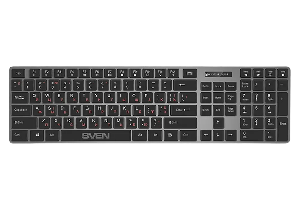 Set Tastatură + Mouse SVEN KB-C3000W, Fără fir, Negru