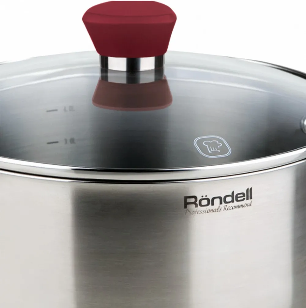 Набор кастрюль Rondell Strike, 4,8л, 24см, Нержавеющая сталь