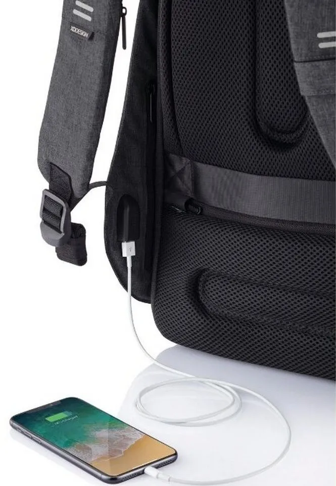 Rucsac pentru Laptop Bobby Hero Regular, 15.6", Piele artificială, Negru