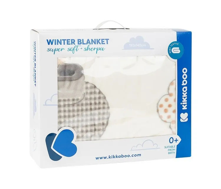 Pătură Kikka Boo Pingui Family, Bej