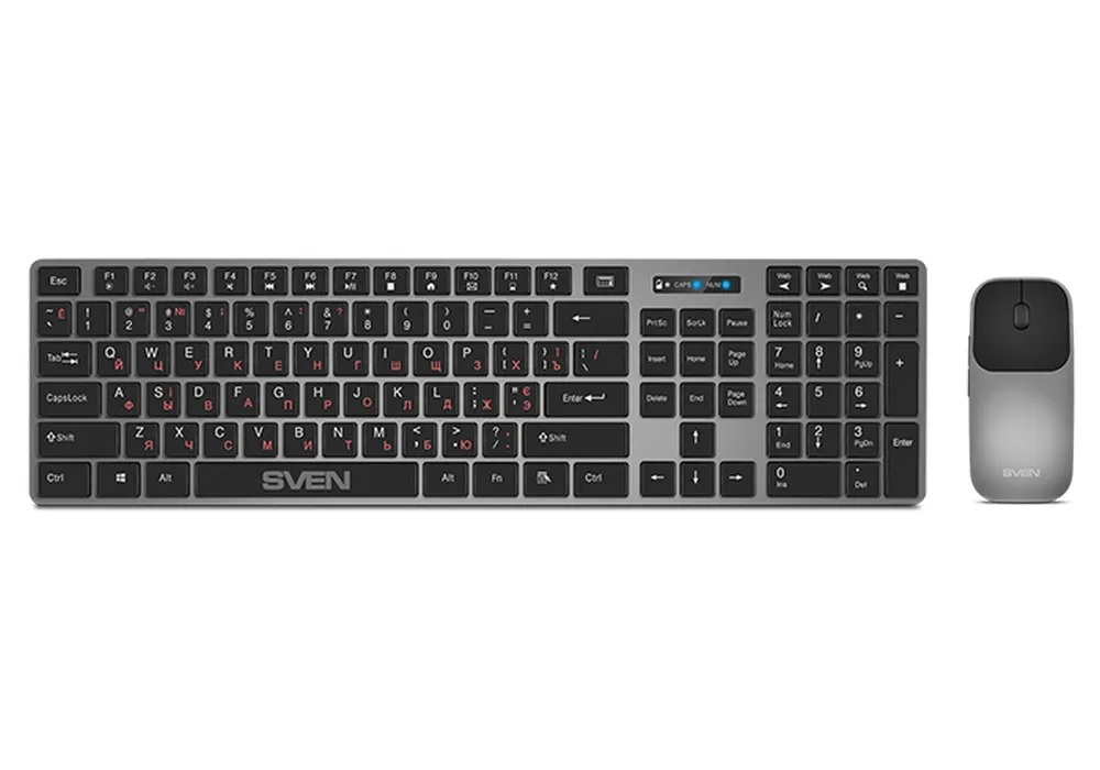 Set Tastatură + Mouse SVEN KB-C3000W, Fără fir, Negru
