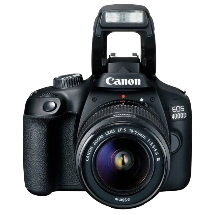 Aparat foto DSLR Canon EOS 4000D + EF-S 18-55 DC III, Negru