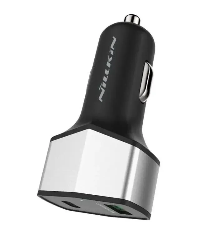 Car Charger Nillkin, Celerity, Quick Charge 3.0, USB+Type C, 33W, Silver