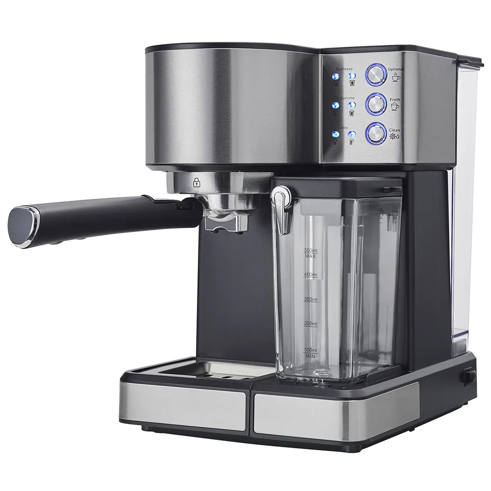 Espressor manual Polaris PCM1536E, 1350W, Oțel inoxidabil