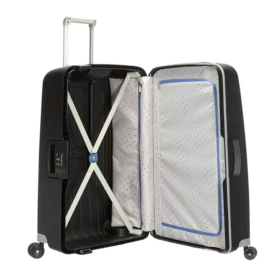 Valiza Samsonite S'CURE cu 4 roti 75/28 negru