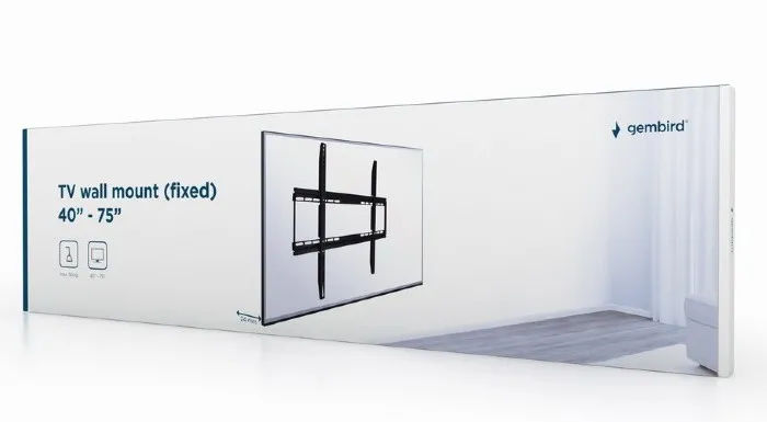 Suport fixat pe perete Gembird WM-75F-01, Negru