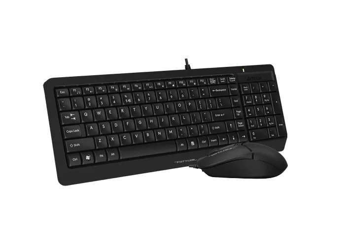 Set Tastatură + Mouse A4Tech F1512, Cu fir, Negru