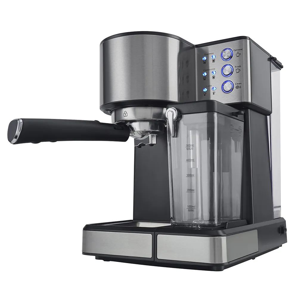 Espressor manual Polaris PCM1536E, 1350W, Oțel inoxidabil