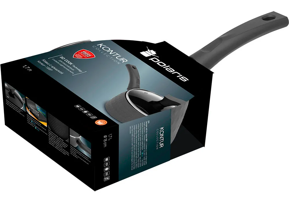 Cratița Polaris Kontur-18SP, 1,7L, Gri