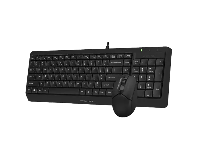 Set Tastatură + Mouse A4Tech F1512, Cu fir, Negru