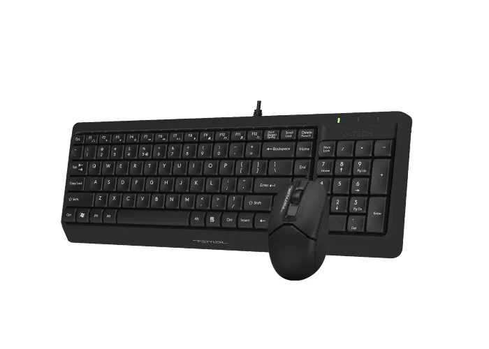 Set Tastatură + Mouse A4Tech F1512, Cu fir, Negru