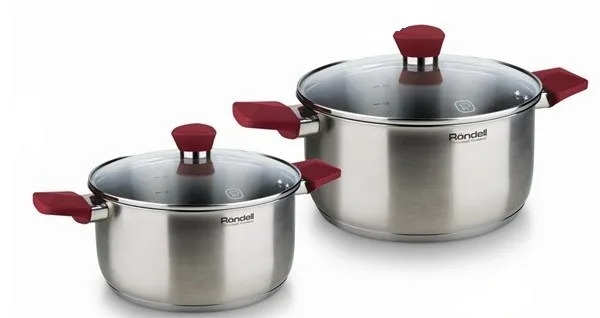 Набор кастрюль Rondell Strike, 4,8л, 24см, Нержавеющая сталь