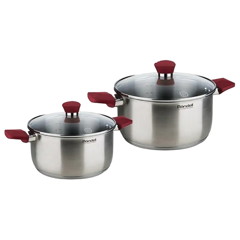 Набор кастрюль Rondell Strike, 4,8л, 24см, Нержавеющая сталь
