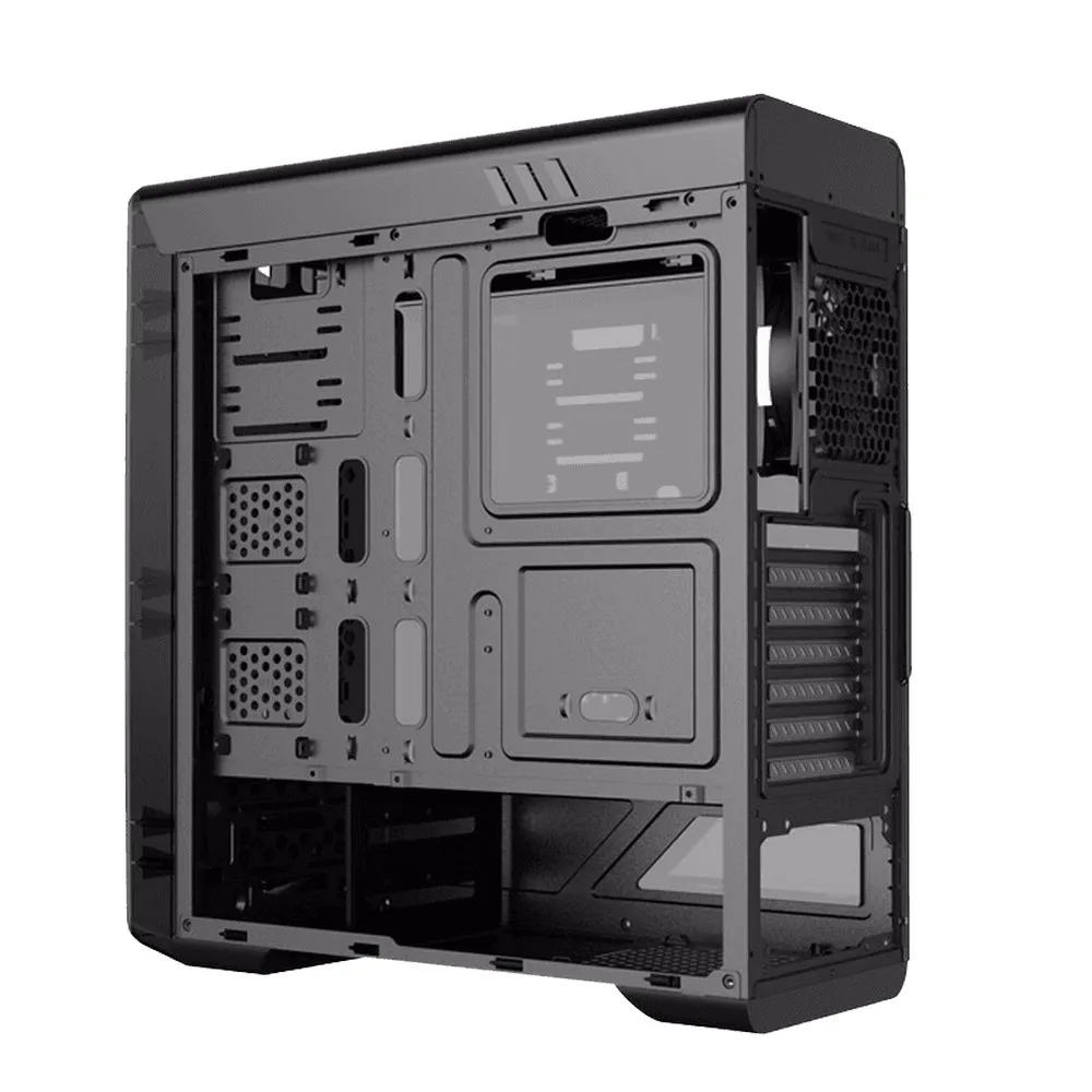 Carcasă PC Gamemax MoonLight FRGB, Midi-Tower, ATX, Negru