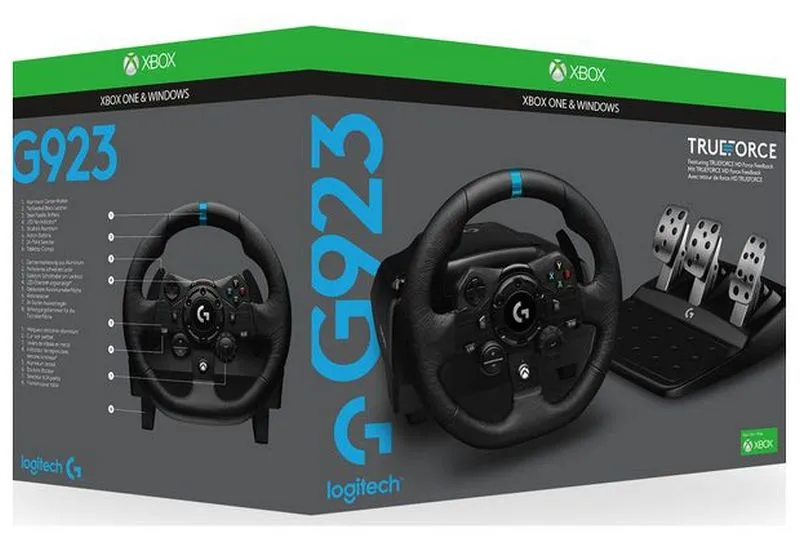 Игровой руль Logitech G923, Чёрный