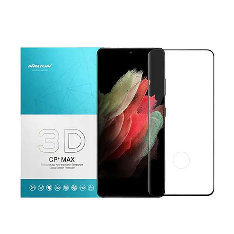 Защитное стекло Nillkin Galaxy S21 Ultra. Tempered Glass 3D CP+ Max. Черный