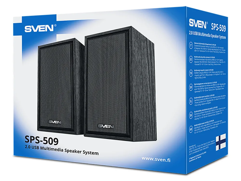 Boxe pentru calculator 2.0 SVEN SPS-509, Negru