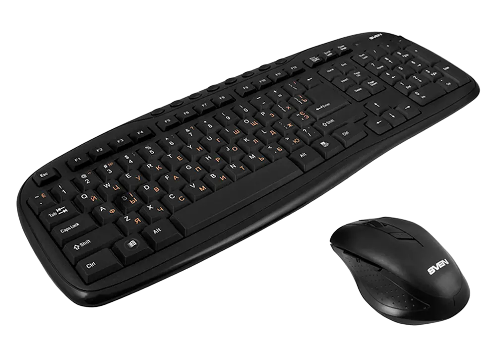 Set Tastatură + Mouse SVEN KB-C3600W, Fără fir, Negru