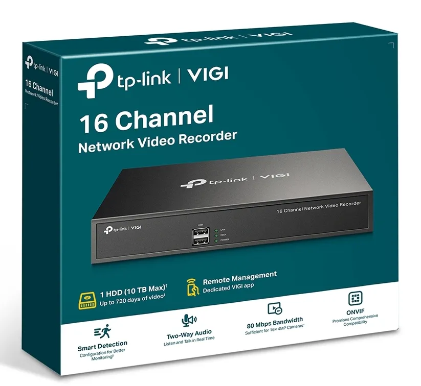 Înregistrator video TP-LINK VIGI NVR1016H, Negru