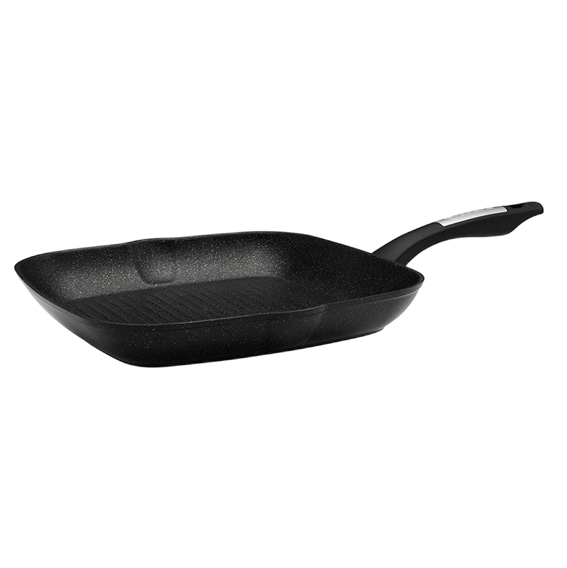 Tigaie-grill Polaris Monolit-28G, 28cm, Negru