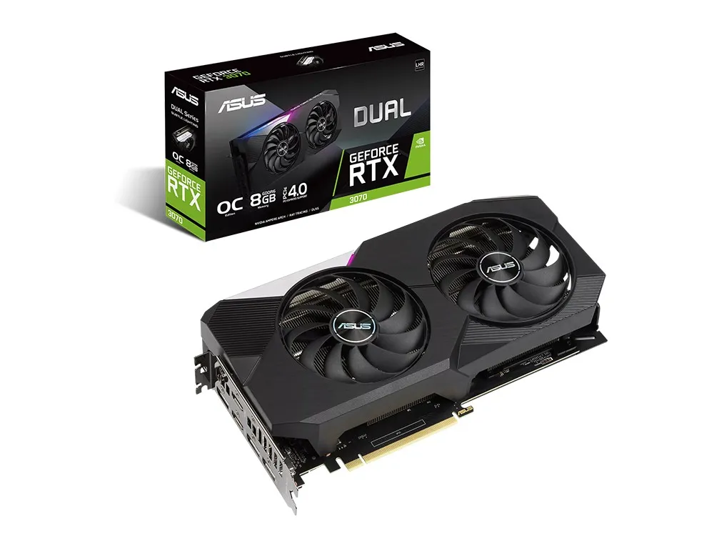 Placă Video ASUS DUAL-RTX3070-O8G-V2,  8GB GDDR6 256bit