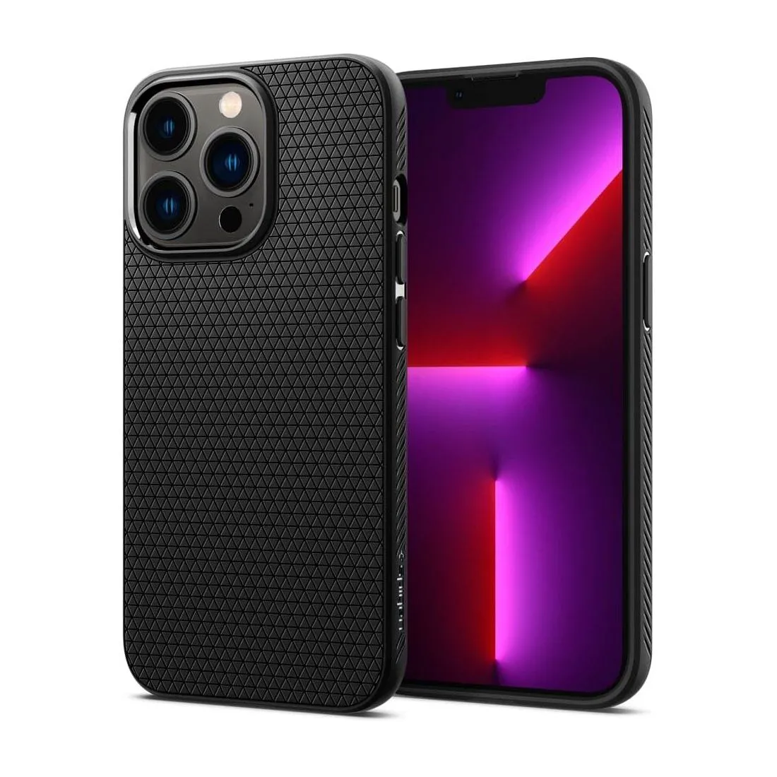 Чехол Spigen iPhone 13 Pro, Liquid Air, Матовый черный