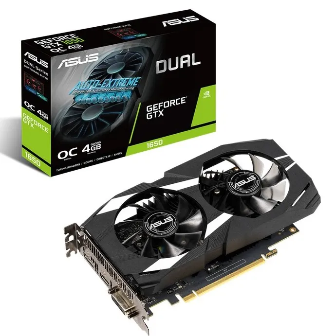 Видеокарта ASUS DUAL-GTX1650-O4G,  4ГБ GDDR5 128бит