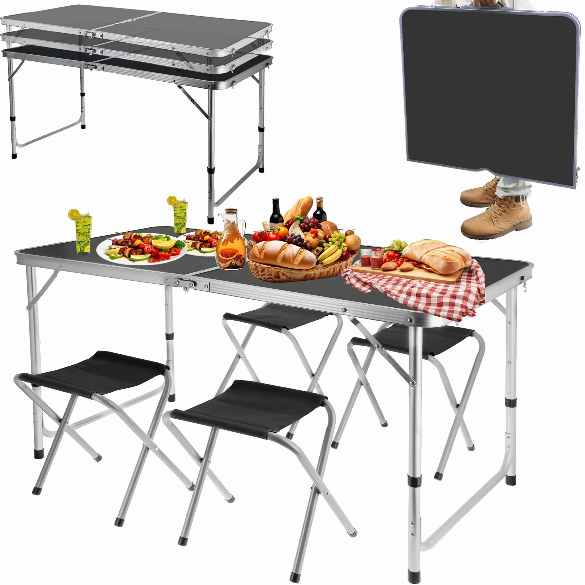 Set mobilier de camping pliabil JUMI