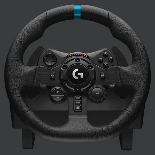 Игровой руль Logitech G923, Чёрный