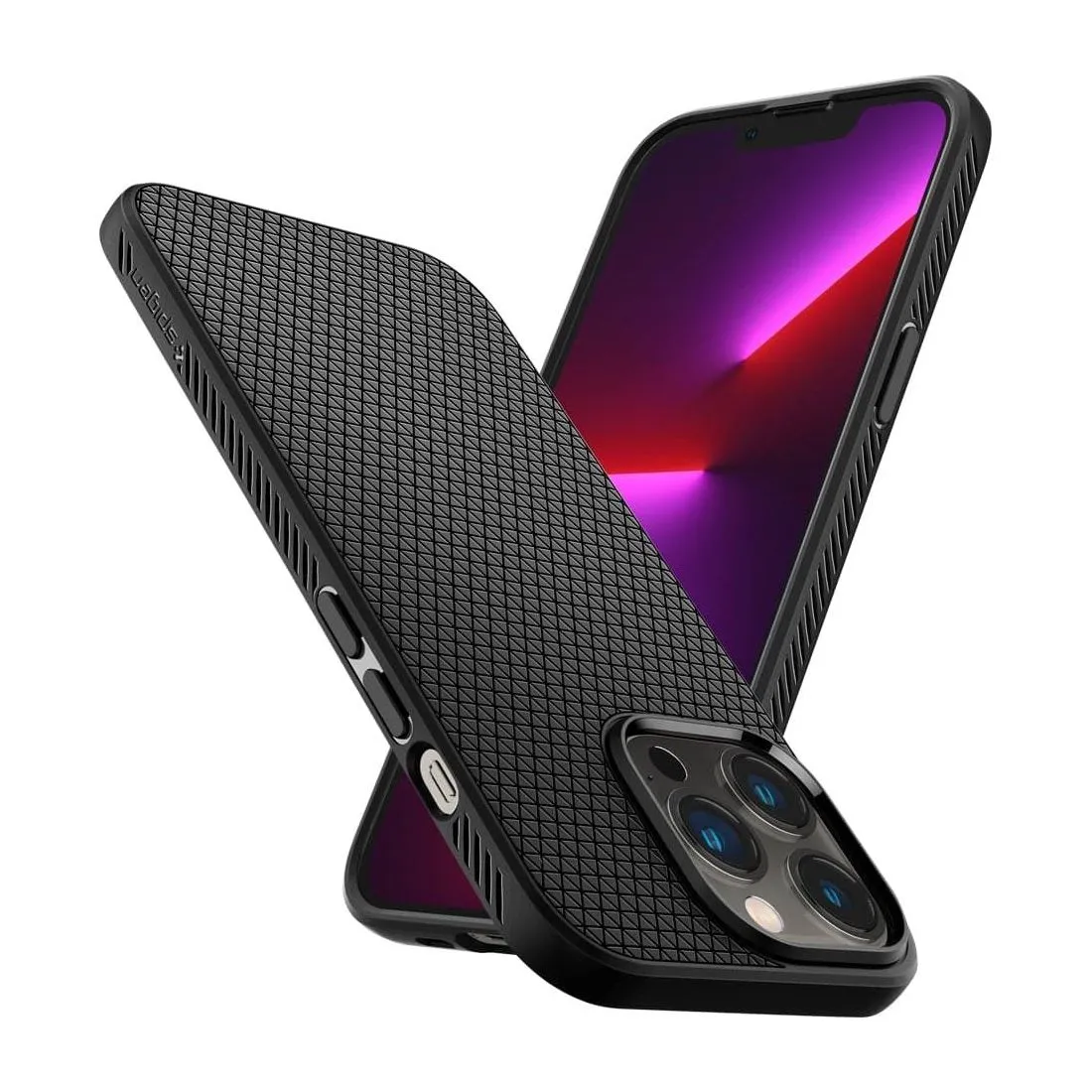 Чехол Spigen iPhone 13 Pro, Liquid Air, Матовый черный