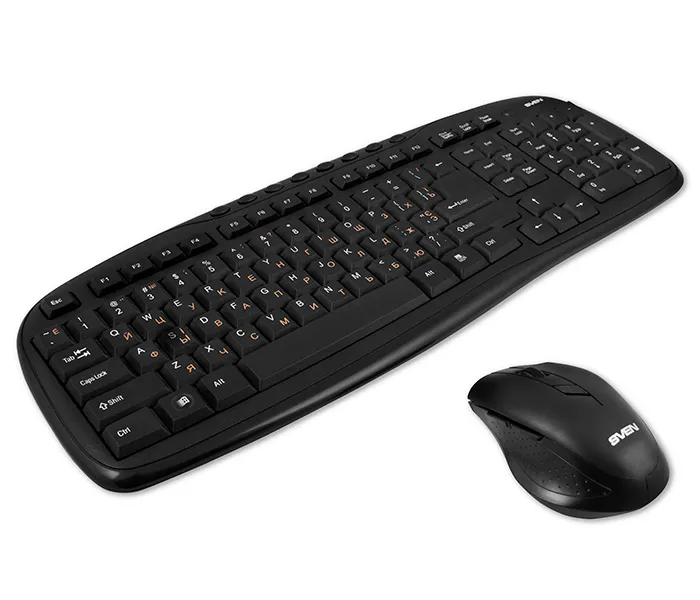 Set Tastatură + Mouse SVEN KB-C3600W, Fără fir, Negru