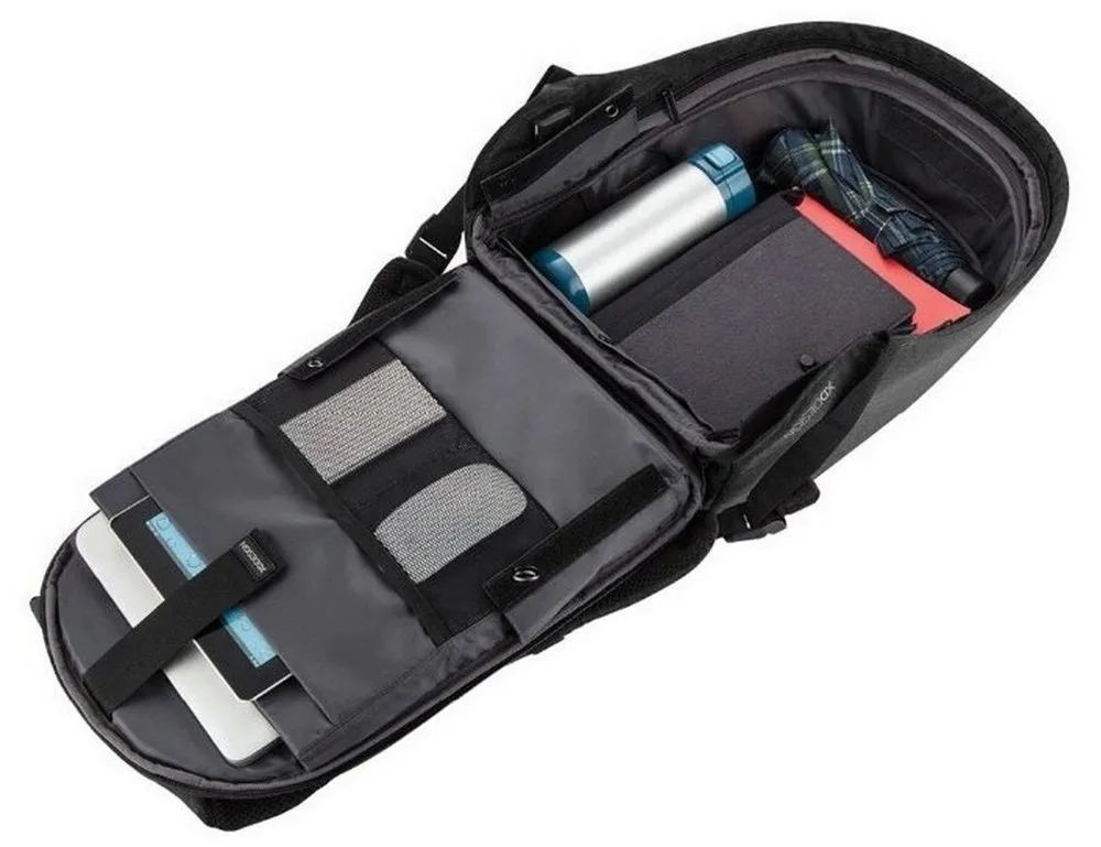 Rucsac pentru Laptop Bobby Hero Regular, 15.6", Piele artificială, Gri