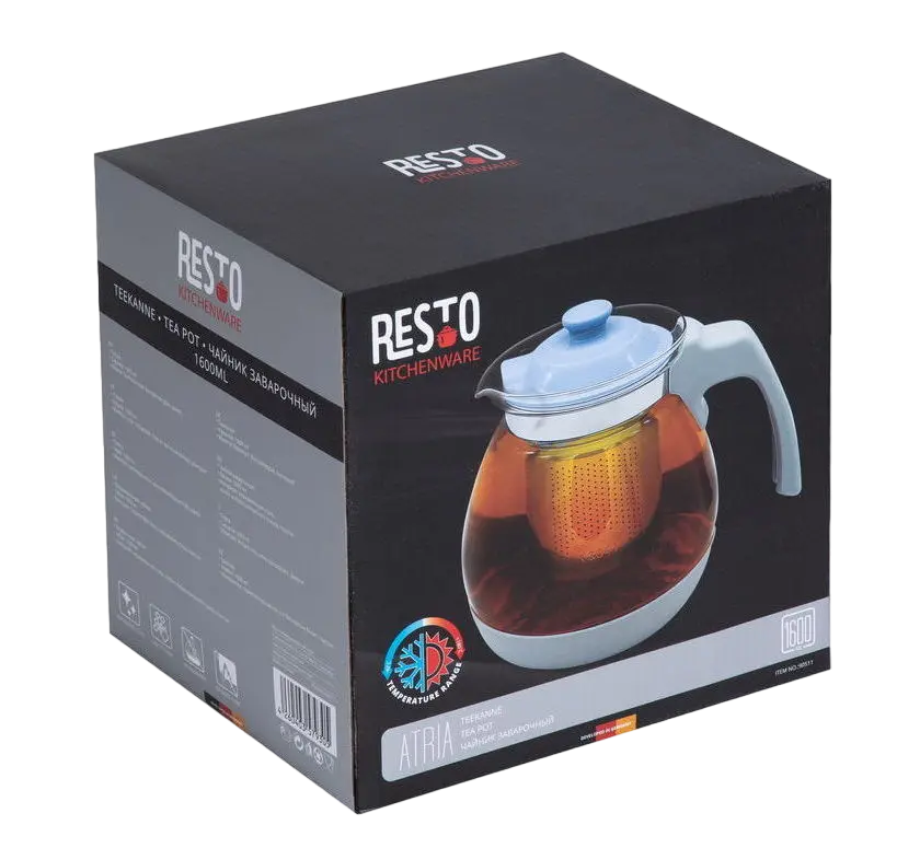 Заварочный чайник RESTO RESTO 90511, 1,6л, Серый