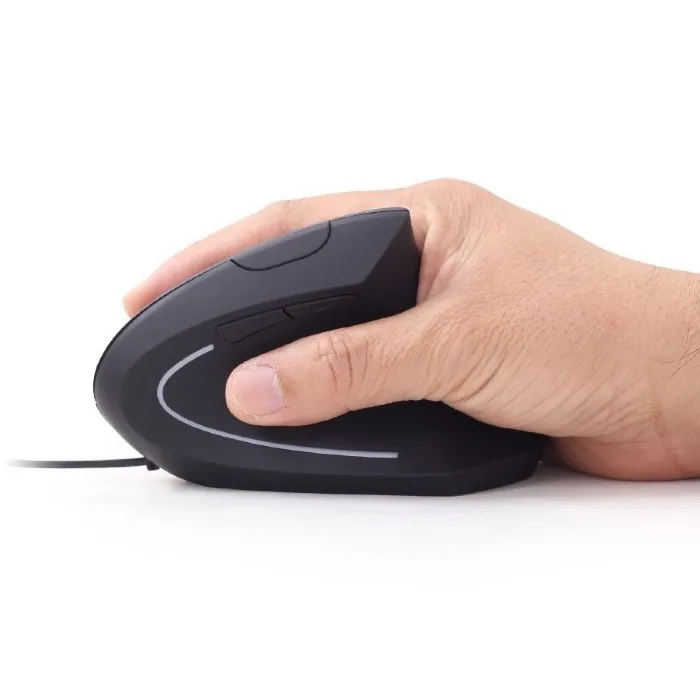 Mouse Gembird MUS-ERGO-01, Optical, 1200-3200 dpi, 6 buttons, Ergonomic, USB,  Black