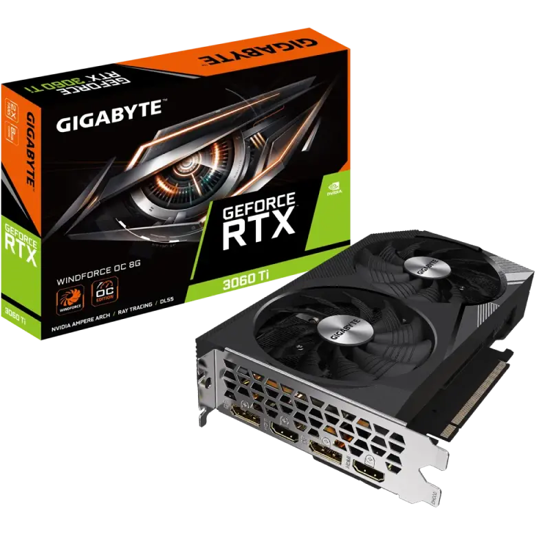 Видеокарта Gigabyte GV-N306TWF2OC-8GD,  8GB GDDR6 256бит (GV-N306TWF2OC-8GD)