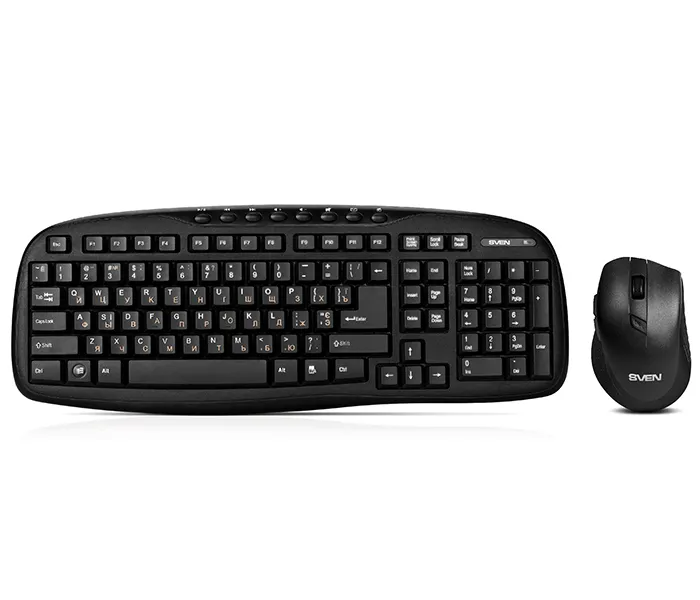 Set Tastatură + Mouse SVEN KB-C3600W, Fără fir, Negru