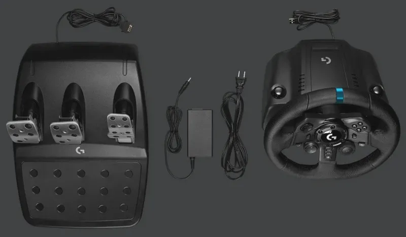 Игровой руль Logitech G923, Чёрный