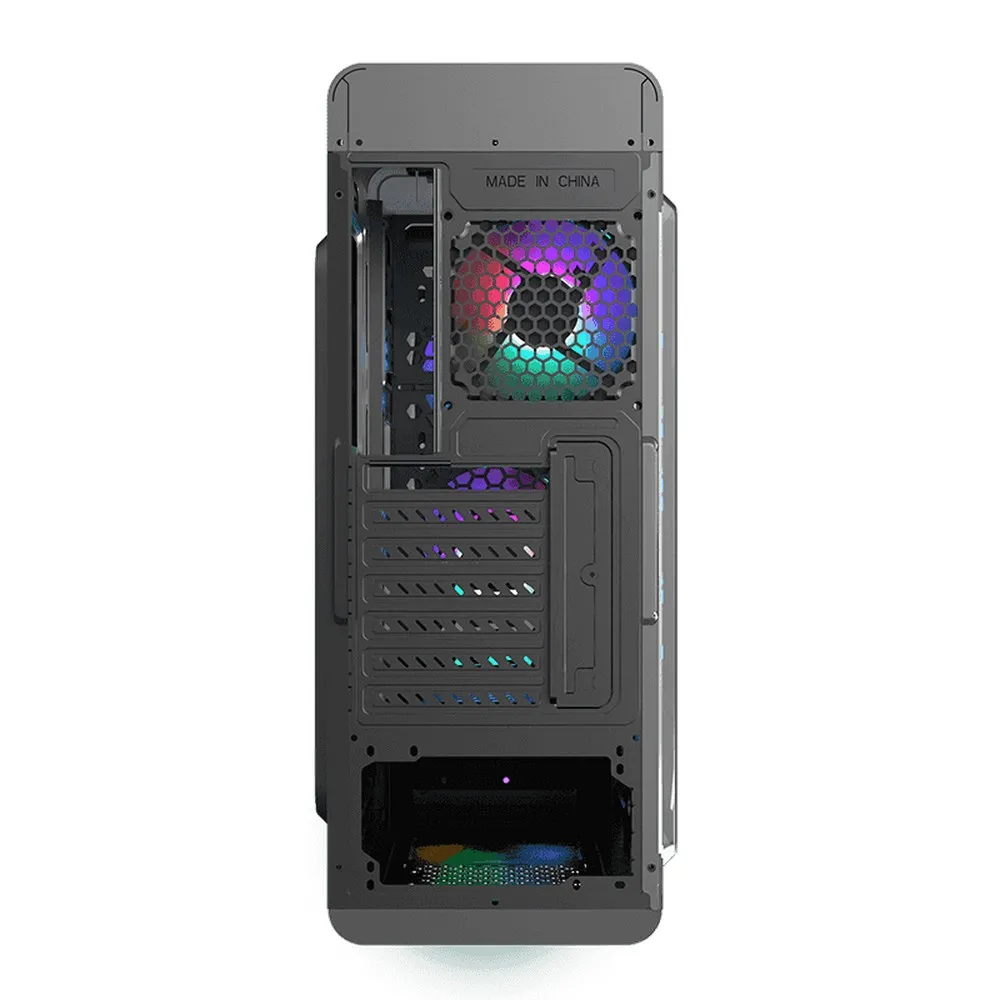 Carcasă PC Gamemax MoonLight FRGB, Midi-Tower, ATX, Negru