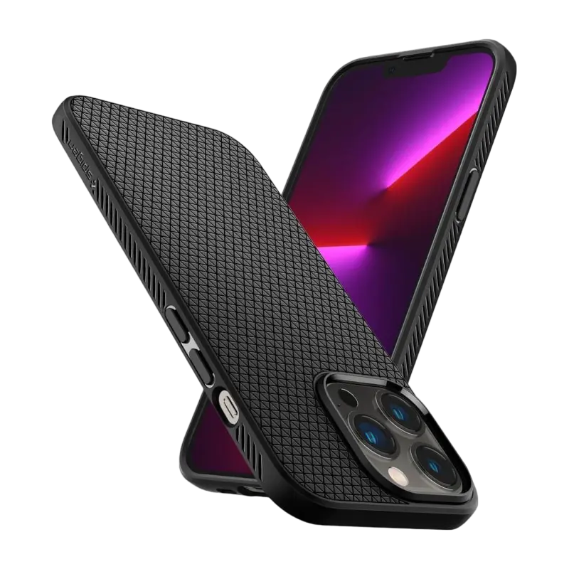 Чехол Spigen iPhone 13 Pro, Liquid Air, Матовый черный