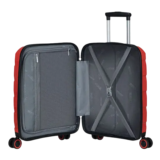 Valiza American Turister AIR MOVE pe 4 roti 55/20 TSA rosu coral