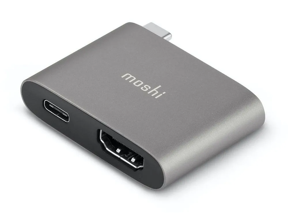 Adapter MOSHI Type-C M / HDMI F, Type-C F, Silver